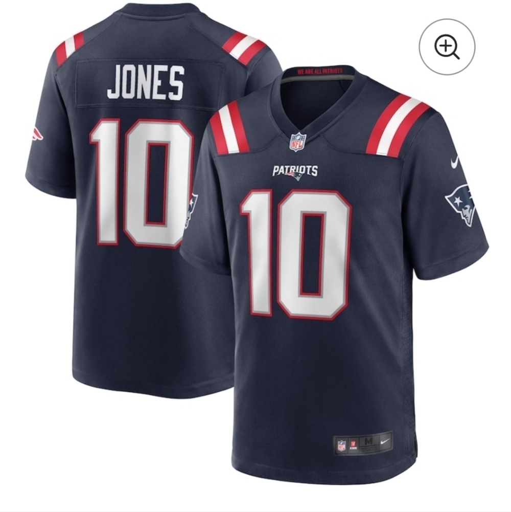 Nike New England Patriots Mac Jones Player Game Shirt Large